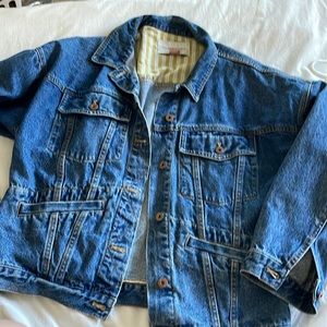 ANTHROPOLOGIE BY Pilcro and the Letterpress EX Boyfriend denim jean jacket med